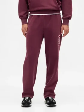 Pantalones de chándal de adulto de tejido grueso y corte holgado con logotipo