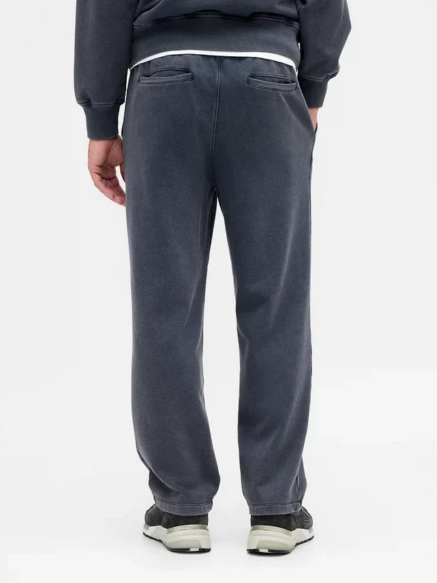 Pantalones de chándal de adulto de tejido grueso y corte holgado con logotipo