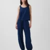 Pantalones de chándal de denim de gasa de algodón con corte «Easy Barrel»