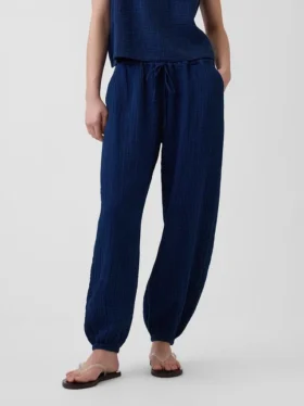 Pantalones de chándal de denim de gasa de algodón con corte «Easy Barrel»