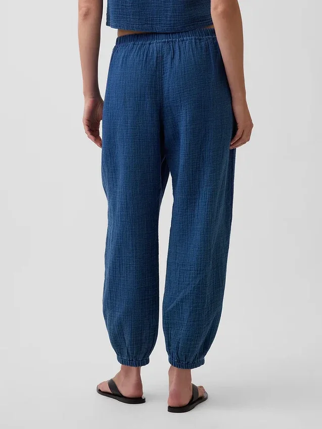 Pantalones de chándal de denim de gasa de algodón con corte «Easy Barrel»