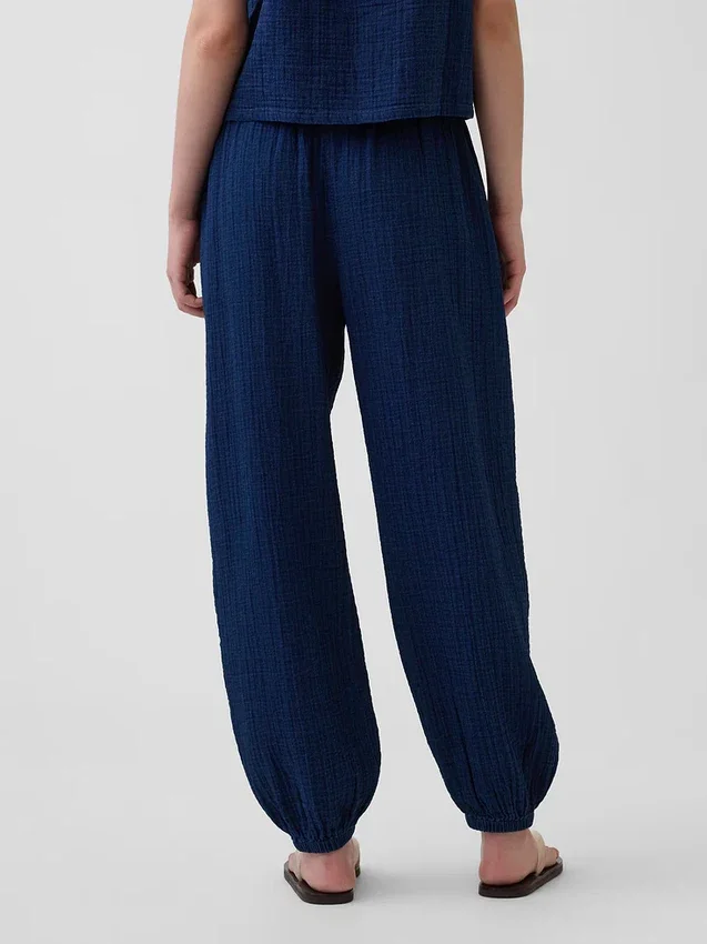 Pantalones de chándal de denim de gasa de algodón con corte «Easy Barrel»