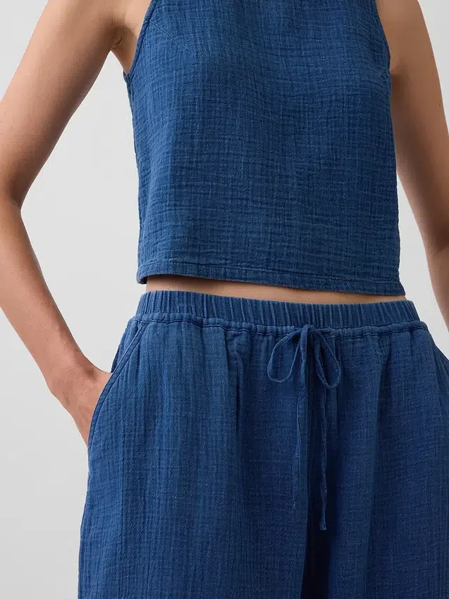 Pantalones de chándal de denim de gasa de algodón con corte «Easy Barrel»