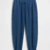Pantalones de chándal de denim de gasa de algodón con corte «Easy Barrel»