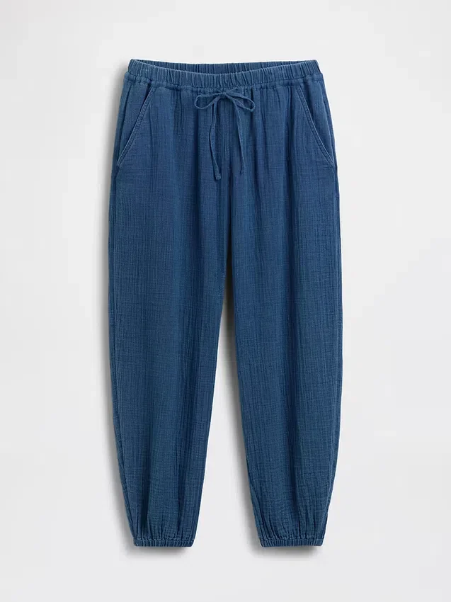 Pantalones de chándal de denim de gasa de algodón con corte «Easy Barrel»