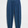 Pantalones de chándal de denim de gasa de algodón con corte «Easy Barrel»