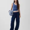 Pantalones de chándal de denim de gasa de algodón con corte «Easy Barrel»