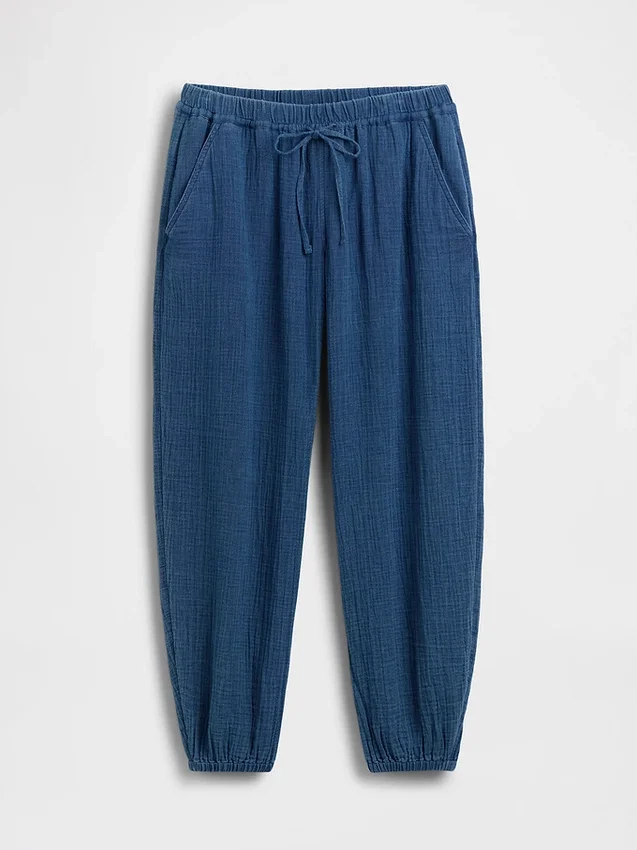 Pantalones de chándal de denim de gasa de algodón con corte «Easy Barrel»