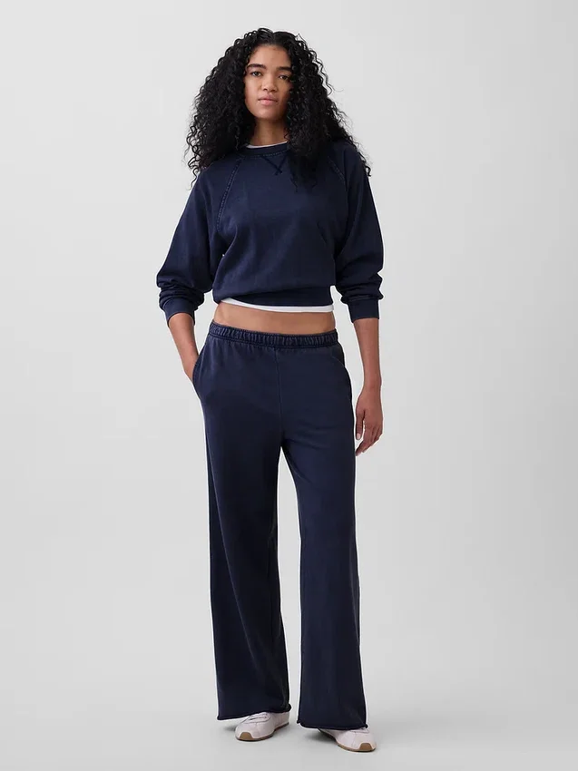 Pantalones de chándal de felpa Vintagesoft de corte ancho