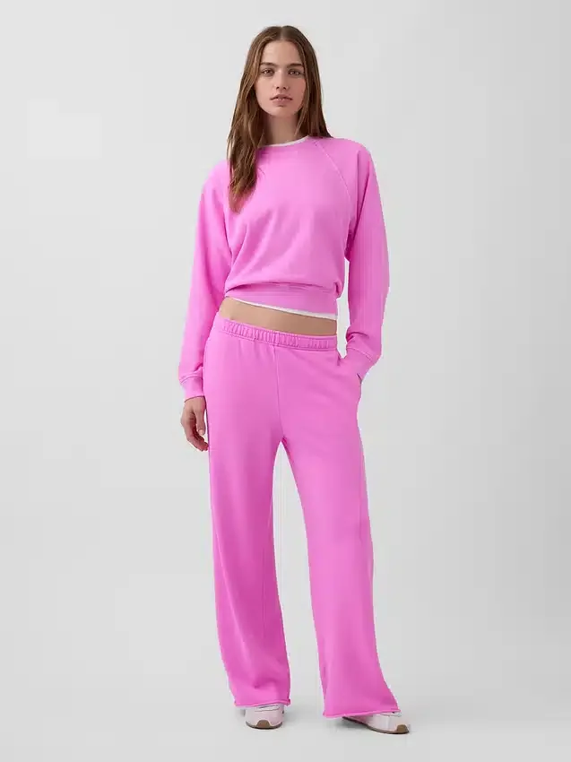 Pantalones de chándal de felpa Vintagesoft de corte ancho