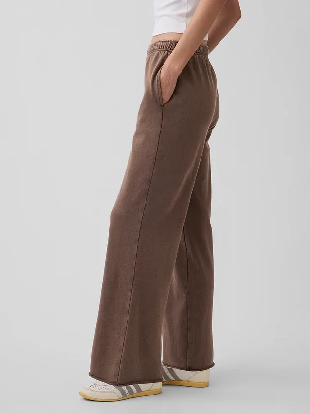 Pantalones de chándal de felpa Vintagesoft de corte ancho