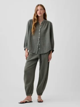 Pantalones de chándal de gasa de algodón