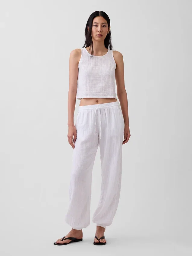 Pantalones de chándal de gasa de algodón