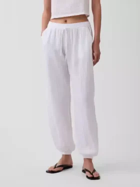 Pantalones de chándal de gasa de algodón