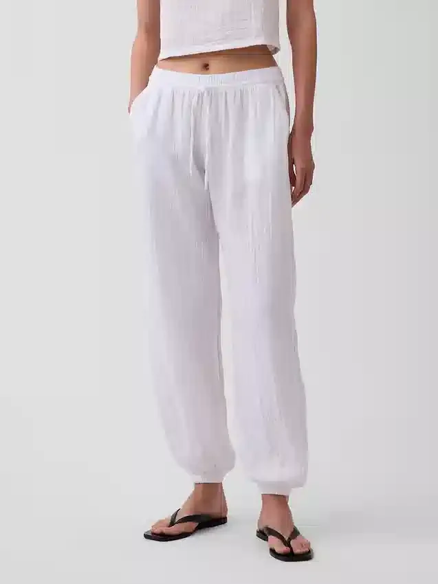 Pantalones de chándal de gasa de algodón
