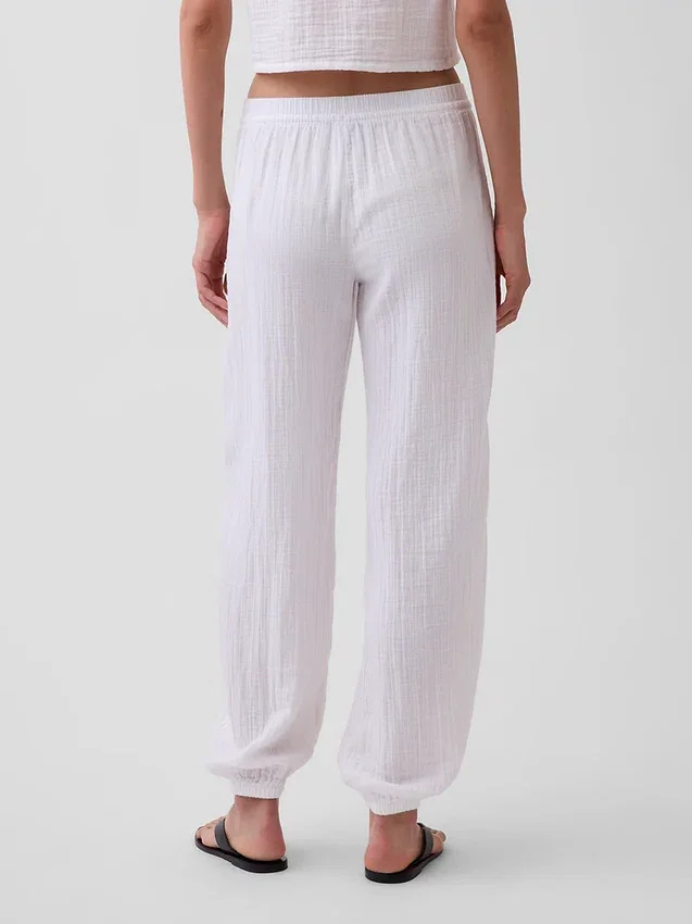 Pantalones de chándal de gasa de algodón