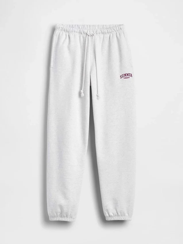 Pantalones de chándal GAP × Summer Fridays de tejido grueso y corte holgado con logotipo