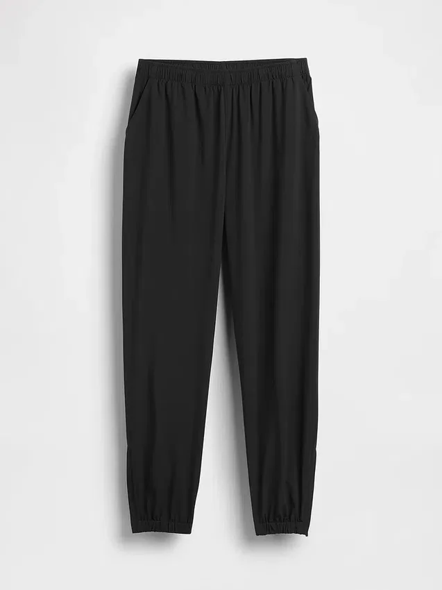 Pantalones de chándal GapFit Tech de talle alto con cremallera en el bajo