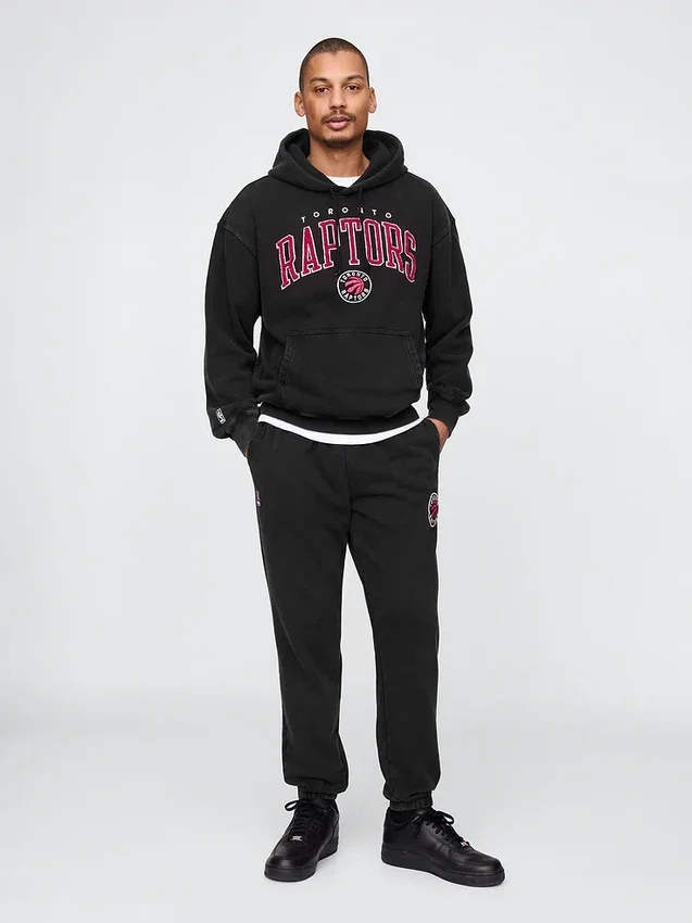 Pantalones de chándal gruesos con el logotipo de los Toronto Raptors de la NBA