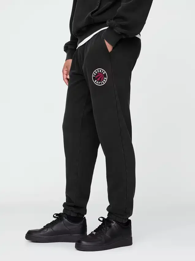 Pantalones de chándal gruesos con el logotipo de los Toronto Raptors de la NBA