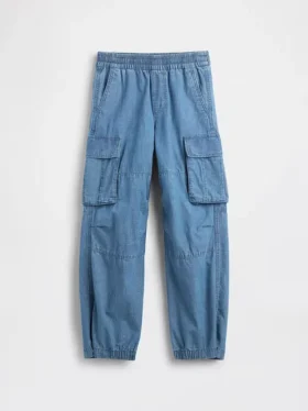 Pantalones de chándal holgados de denim para niño