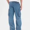 Pantalones de chándal holgados de denim para niño