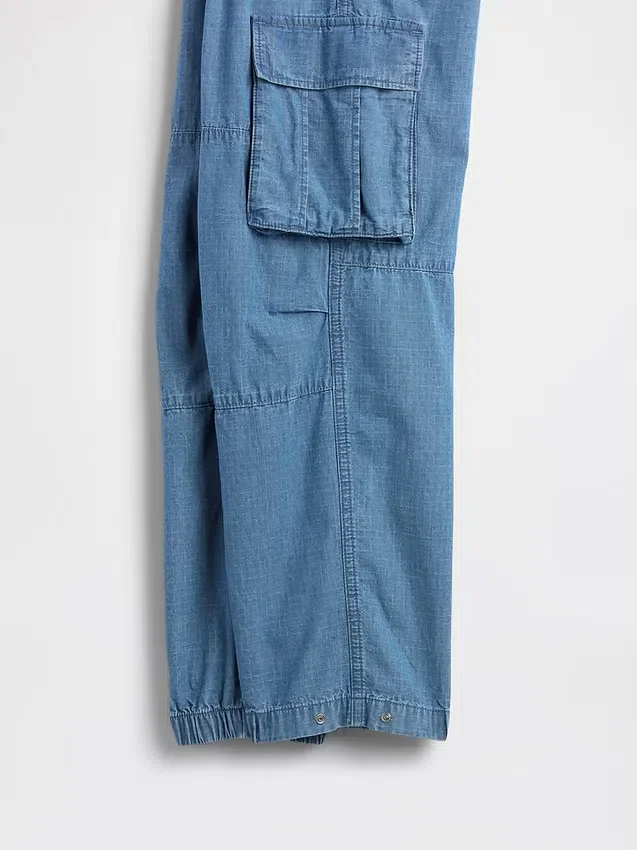 Pantalones de chándal holgados de denim para niño