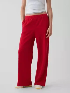 Pantalones de chándal holgados de felpa Vintagesoft de talle medio