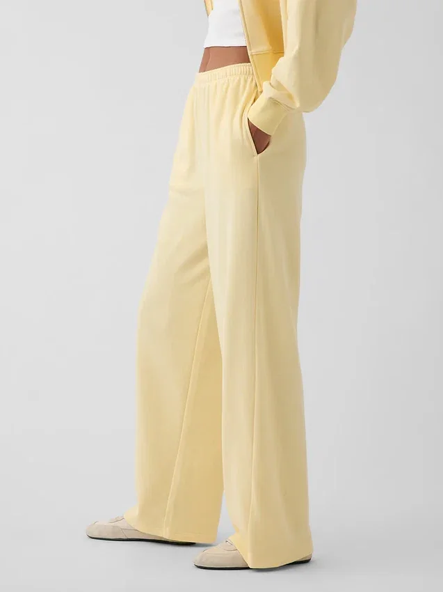 Pantalones de chándal holgados de felpa Vintagesoft de talle medio