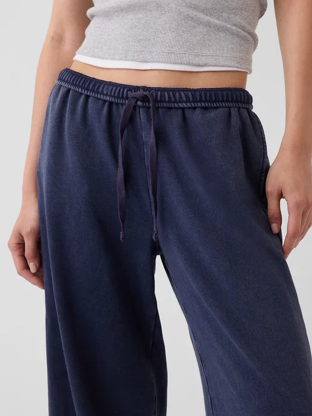 Pantalones de chándal holgados de felpa Vintagesoft de talle medio