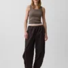Pantalones de chándal holgados de popelín de algodón orgánico
