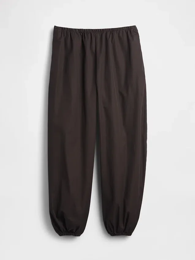 Pantalones de chándal holgados de popelín de algodón orgánico