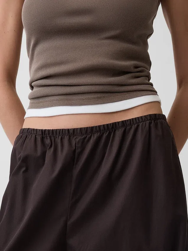 Pantalones de chándal holgados de popelín de algodón orgánico