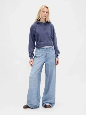 Pantalones de chándal holgados estampados con diseño de vaqueros