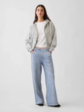 Pantalones de chándal holgados estampados con diseño de vaqueros