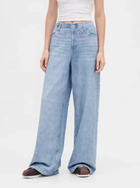 Pantalones de chándal holgados estampados con diseño de vaqueros