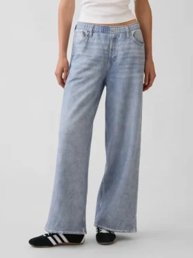 Pantalones de chándal holgados estampados con diseño de vaqueros