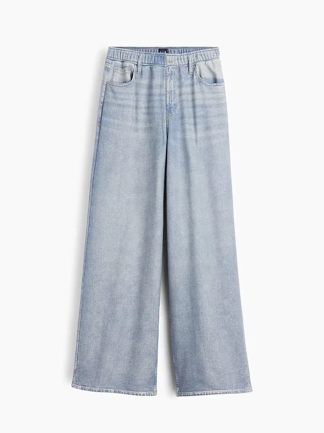 Pantalones de chándal holgados estampados con diseño de vaqueros