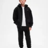 Pantalones de chándal holgados para niño con forro de sherpa