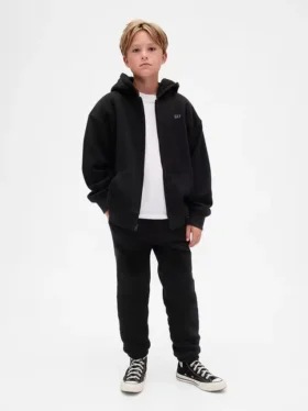 Pantalones de chándal holgados para niño con forro de sherpa