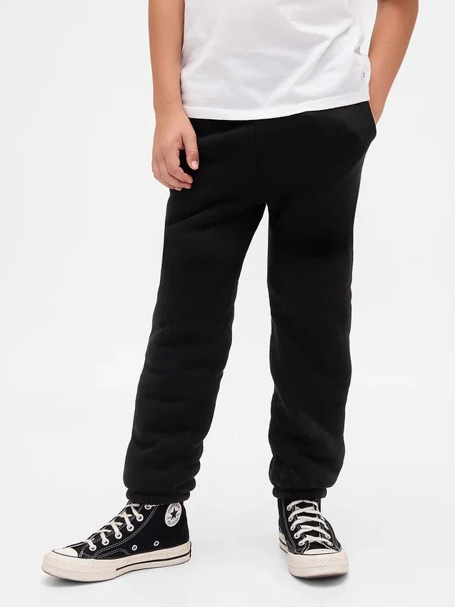 Pantalones de chándal holgados para niño con forro de sherpa