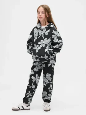Pantalones de chándal infantiles con lazo y corte holgado