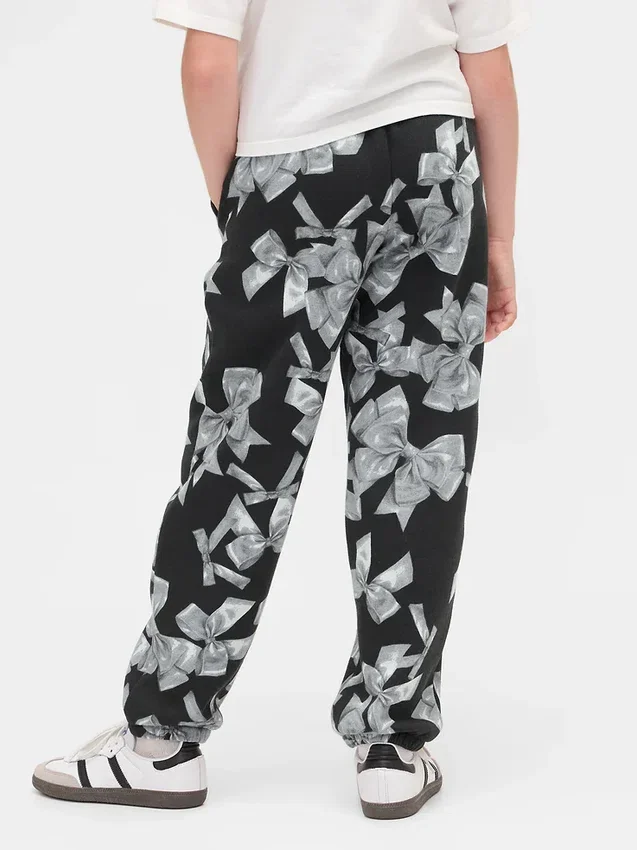Pantalones de chándal infantiles con lazo y corte holgado