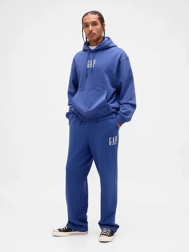 Pantalones de chándal para adulto, de tejido grueso y corte holgado, con logotipo