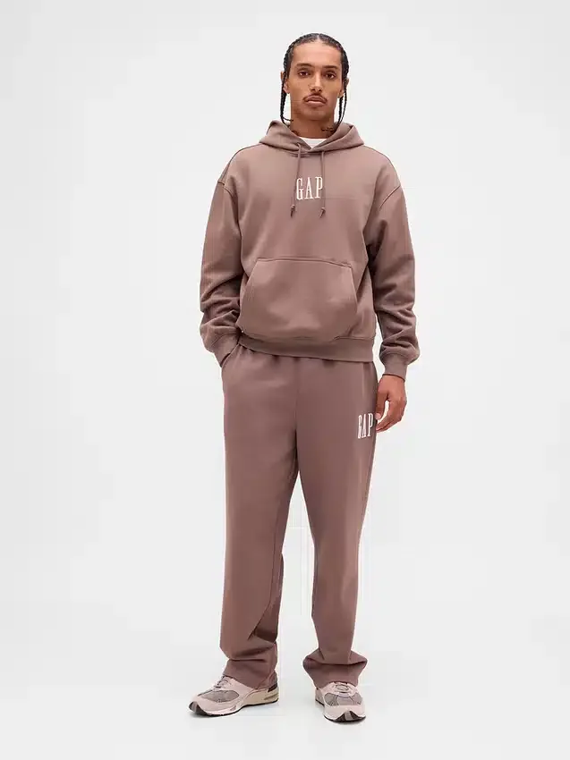 Pantalones de chándal para adulto, de tejido grueso y corte holgado, con logotipo