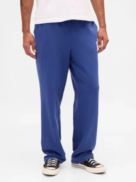 Pantalones de chándal para adulto, de tejido grueso y corte holgado, con logotipo