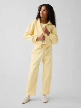 Pantalones de chándal para niño Vintagesoft de corte holgado con ribete de encaje
