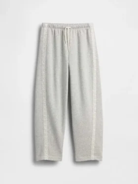 Pantalones de chándal para niño Vintagesoft de corte holgado con ribete de encaje