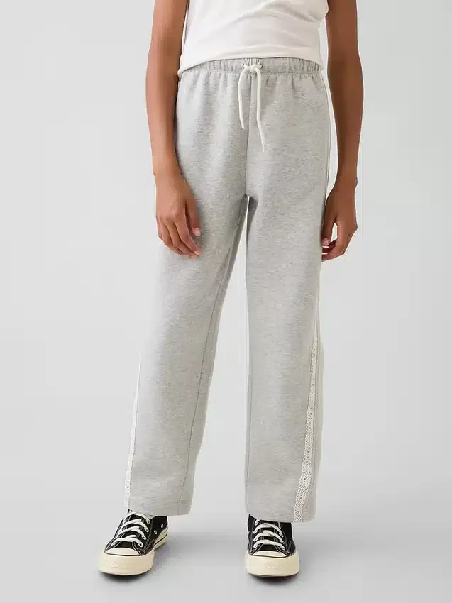 Pantalones de chándal para niño Vintagesoft de corte holgado con ribete de encaje