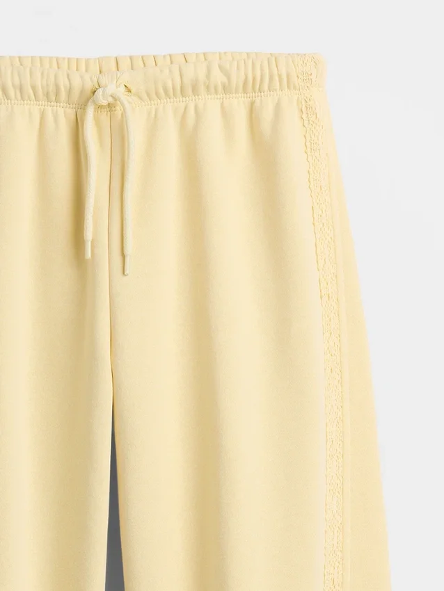Pantalones de chándal para niño Vintagesoft de corte holgado con ribete de encaje